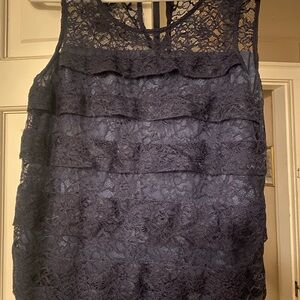 Ann Taylor Midnight Lace Top